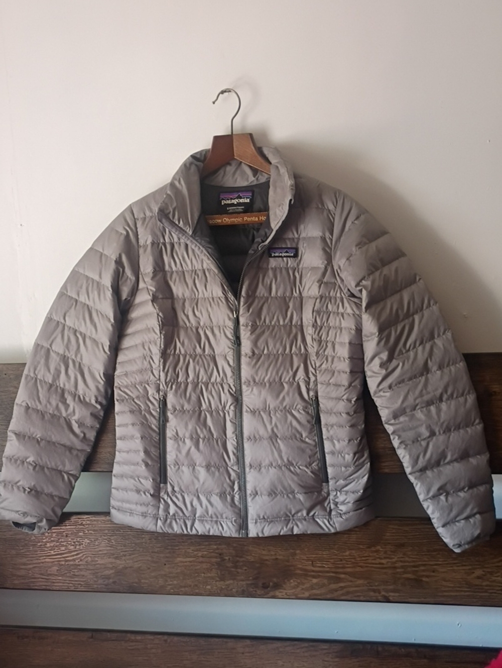 Patagonia Women's Down Quilted Puffer Jacket Gray Coat Size Small